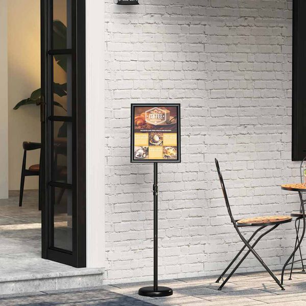 vidaXL Pantallas de Feria Negro 25 x 25 x 125 cm Aluminio