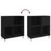 vidaXL Mueble para discos madera contrachapada negro 84,5x38x89 cm