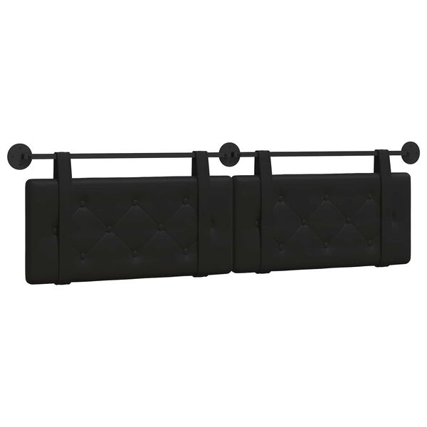 vidaXL Cabecera Colgante Negro 190 x 55 x 5 cm Cuero sint&eacute;tico