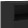 vidaXL Muebles de pared TV 2 uds madera ingenier&iacute;a negro 100x30x30 cm