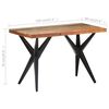 vidaXL Mesa de comedor madera maciza reciclada 120x60x76 cm