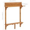 vidaXL Mesa alta de balc&oacute;n de madera maciza de acacia 90x37x122,5 cm