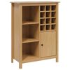 vidaXL Armario para Vinos HILL Marr&oacute;n miel 79.5 x 40 x 107.5 cm