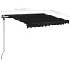 vidaXL Toldo manual retr&aacute;ctil con LED antracita 300x250 cm