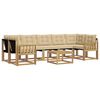 vidaXL Conjunto de sof&aacute;s de exterior 8 uds. y Beige