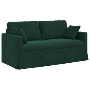 vidaXL Sof&aacute; Verde oscuro 158 x 78 x 80 cm Terciopelo