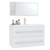 vidaXL Conjunto de muebles de ba&ntilde;o 3 piezas blanco