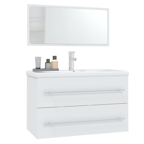 vidaXL Conjunto de muebles de ba&ntilde;o 3 piezas blanco