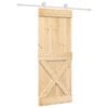 vidaXL Puerta Corredera 80 x 210 cm Natural y Blanco