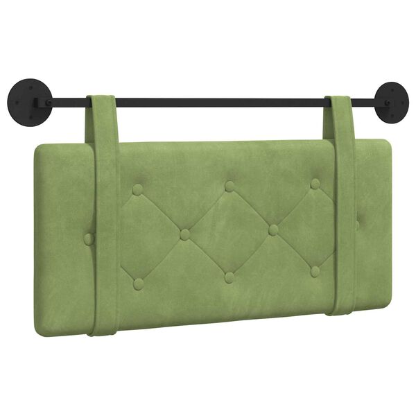 vidaXL Cabecera Colgante Verde claro 100 x 55 x 5 cm Terciopelo