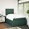 vidaXL Cama box spring con colch&oacute;n terciopelo verde oscuro 120x190 cm