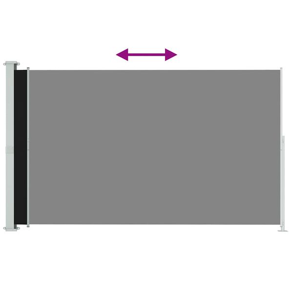 vidaXL Toldo lateral retráctil para patio negro 200x300 cm