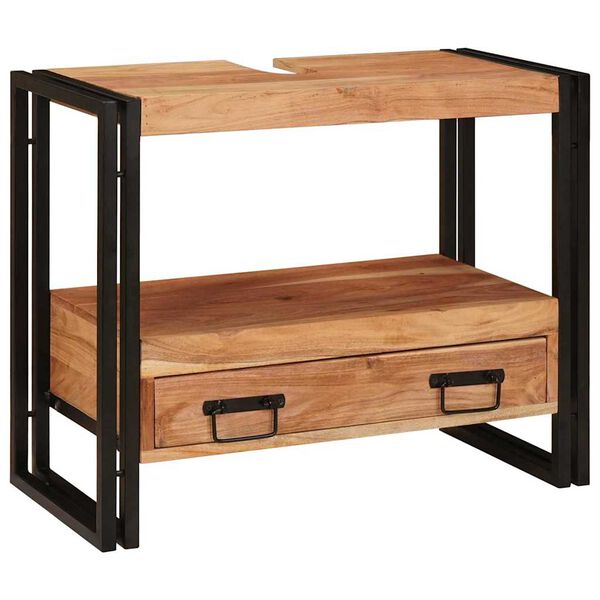 vidaXL Mueble Tocador Marr&oacute;n 71 x 33 x 58 cm Madera de Acacia S&oacute;lida