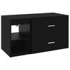 vidaXL Juego de muebles de ba&ntilde;o 2 pcs Roble Negro Madera de ingenier&iacute;a
