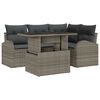 vidaXL Conjunto de sof&aacute; de jard&iacute;n 5 uds. Gris rat&aacute;n sint&eacute;tico