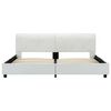 vidaXL Estructura de cama de cuero sint&eacute;tico blanco 160x200 cm
