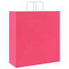 vidaXL Bolsas de papel con asas 250 uds rosa 45x17x48 cm