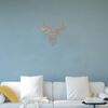 Homemania Adorno de pared Deer acero cobre 51x51 cm