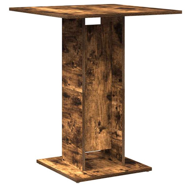 vidaXL Mesa de bistró madera contrachapada roble ahumado 60x60x75 cm
