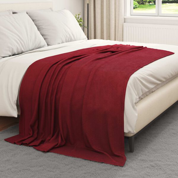 vidaXL Mantitas de Sof&aacute; 6 pcs Rojo Burdeos 200 x 150 cm Lana