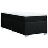 vidaXL Cama box spring con colch&oacute;n tela negro 90x190 cm