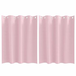 vidaXL Cortinas Opacas con Anillas 2 pcs Rosa Beb&eacute; 140 x 140 cm