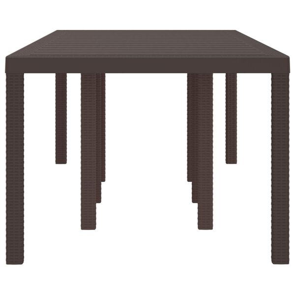 vidaXL Mesa de comedor de jardín Marrón 250 x 100 x 73 cm