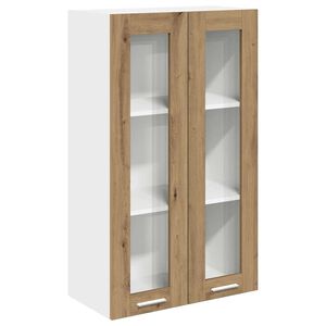 vidaXL Mueble colgante con puerta Roble artesanal 60 x 31 x 100 cm