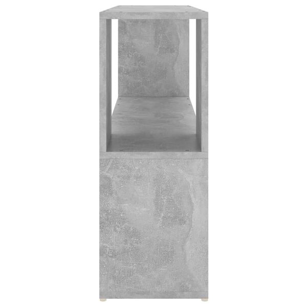 vidaXL Librería de madera contrachapada gris hormigón 100x24x63 cm