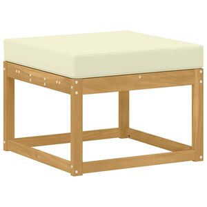 vidaXL Hocker Exterior Madera de Acacia S&oacute;lida Blanco
