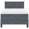 vidaXL Cama tipo Box Spring Gris oscuro 90 x 190 cm Terciopelo