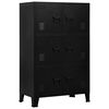 vidaXL Ba&uacute;l de almacenaje industrial acero negro 75x40x120 cm