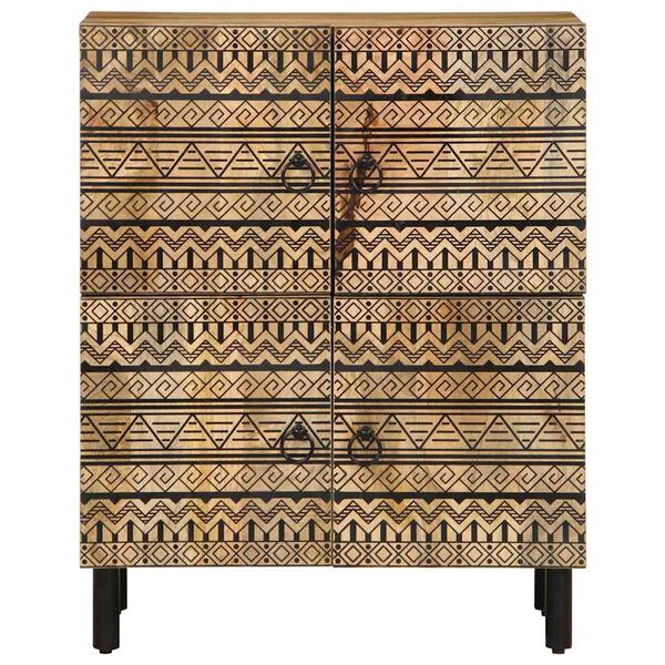 vidaXL Aparador de madera maciza de mango rugosa 60x33,5x75 cm