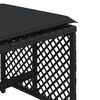 vidaXL Taburetes de jardín con cojines 4 uds ratán PE negro 41x41x36cm