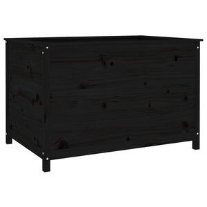 vidaXL Arriate elevado de jard&iacute;n madera de pino negro 119,5x82,5x78 cm