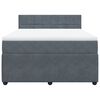 vidaXL Cama box spring con colch&oacute;n terciopelo gris oscuro 160x200 cm