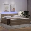 vidaXL Cama con almacenamiento y LED con LED Capuchino 180 x 200 cm