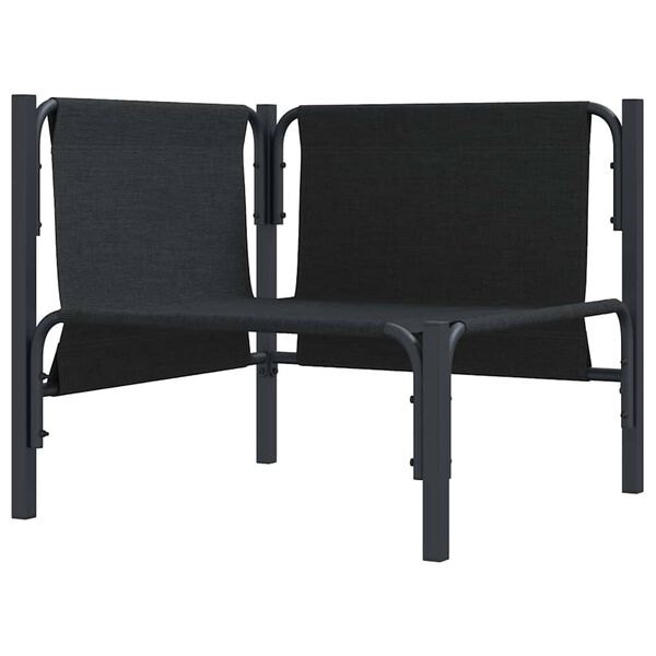 vidaXL Muebles de Exterior con coj&iacute;n Antracita 80 x 80 x 71 cm Acero