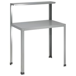 vidaXL Mesa de trasplante 100 x 50 x 104 cm Acero Galvanizado Plateado