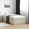 vidaXL Estructura cama con luces LED madera roble Sonoma 75x190 cm