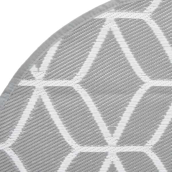 vidaXL Alfombra de exterior ARAKIL gris &Oslash;160 cm PP