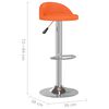 vidaXL Taburete de cocina de cuero sint&eacute;tico naranja