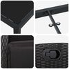 vidaXL Conjunto de Comedor de Jard&iacute;n 7 pcs Negro rat&aacute;n sint&eacute;tico