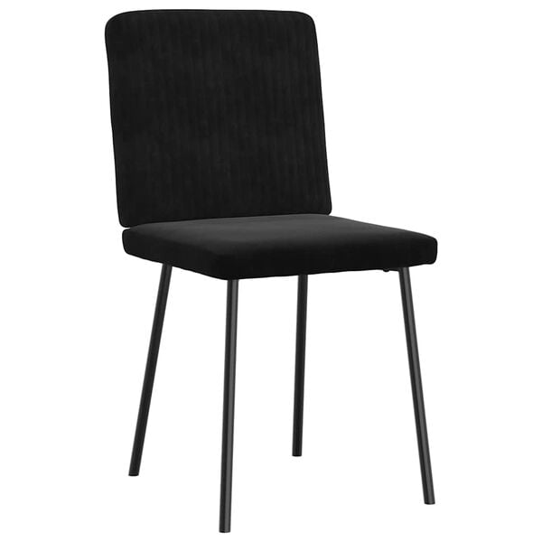 vidaXL Silla de comedor 6 unidades terciopelo negro