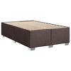 vidaXL Cama box spring con colch&oacute;n tela marr&oacute;n oscuro 120x190 cm