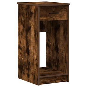vidaXL Torre de ordenador con caj&oacute;n roble ahumado 35x45x77 cm
