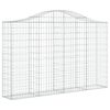 vidaXL Cesta gaviones forma arco hierro galvanizado 200x30x120/140 cm