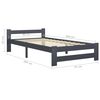 vidaXL Estructura de cama con 2 cajones pino gris oscuro 90x200 cm