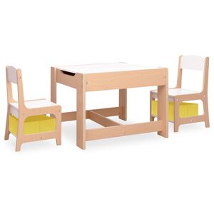 vidaXL Mesa infantil con 2 sillas MDF