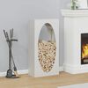 vidaXL Leñero blanco 50x23x100 cm Acero laminado en frío